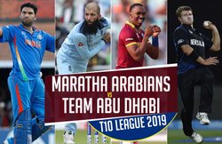Maratha Arabians vs Team Abu Dhabi T10 Playing 11, T10 League 2019 Live Score: ब्रावो ने नहीं युवी को टीम में जगह, ये है दोनों टीमों की प्लेइंग इलेवन