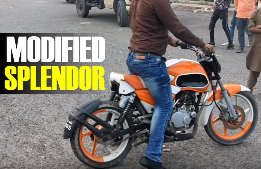 Modified Hero Splendor, Hero Splendor modification, Hero Splendor modified video, Hero Splendor silencer, Hero Splendor price, Hero Splendor features