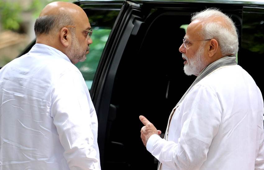 भाजपा अध्यक्ष अमित शाह और पीएम मोदी (एक्सप्रेस आर्काइव फोटो)