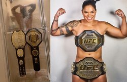 UFC महिला चैंपियन अमांडा नन्स ने पोस्ट की अपनी NUDE तस्वीर, जीती हुईं बेल्टों से छिपाये प्राइवेट पार्ट
