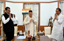 Maharashtra CM and Dy CM oath-taking ceremony