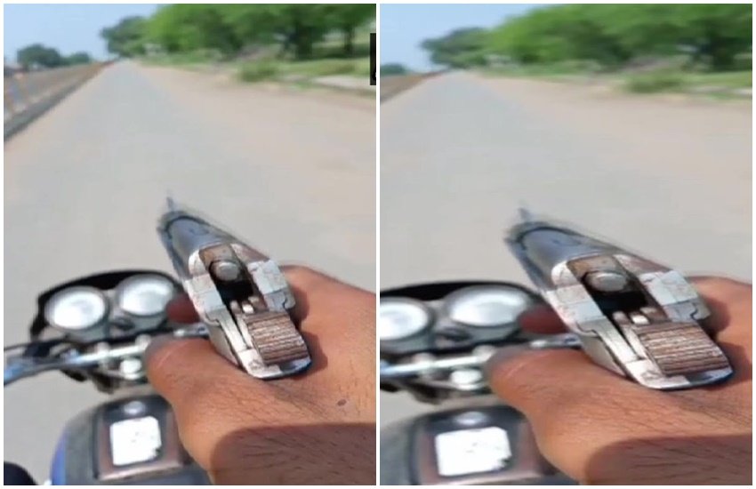 पिस्टल के साथ टिक-टॉक वीडियो, फोटो सोर्स-ani