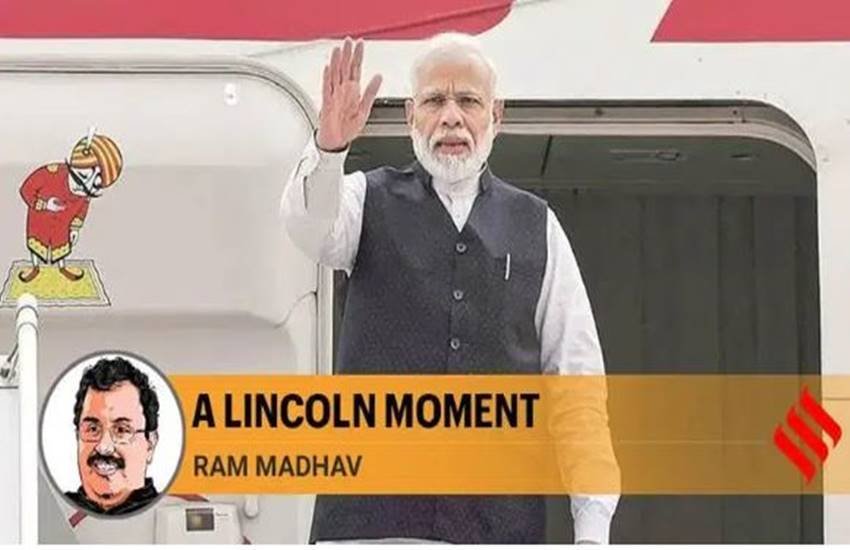 Prime Minister narendra modi, ram madhav on modi, kashmir, article 370 news, bjp modi, abraham lincoln, modi-lincoln, indian express opinions, America, Slavery Emancipation Proclamation, US Civil war