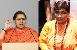 Nathu Ram Godse, BJP MP, Pragya Singh, Pragya Singh Thakur, Sadhvi Yati Maa, Chetanananda Saraswati, bjp congress, mahatma gandhi