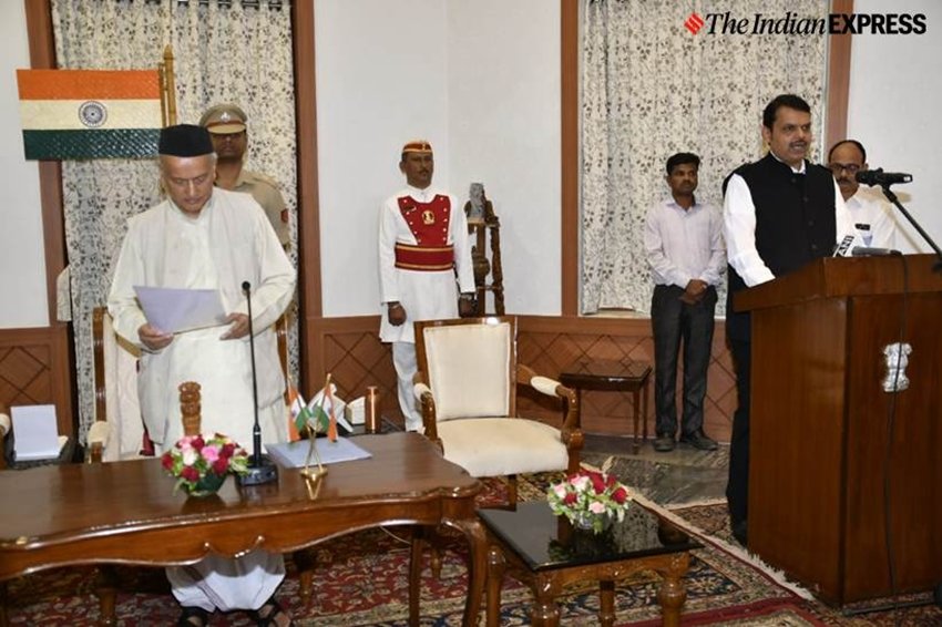 सीएम बनने के बाद देवेंद्र फड़णवीस ने कहा- मैं प्रधानमंत्री नरेंद्र मोदी का धन्यवाद करना चाहूंगा कि उन्होंने मुझमें विश्वास दिखाया। हमें जनादेश मिला था लेकिन शिवसेना ने उस जनादेश की नाफरमानी की।