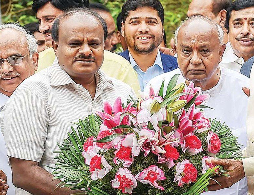 एचडी देवगौड़ा 1994 में कर्नाटक के मुख्यमंत्री थे। उनके बेटे एचडी कुमारस्वामी भी दो बार कर्नाटक के मुख्यमंत्री रहे।(Photo: PTI)