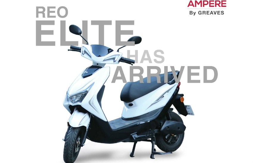 Ampere Reo Elite electric scooter price, Ampere Reo Elite electric scooter features, Ampere Reo Elite driving range, Ampere Reo Elite driving licence, scooter without driving licence, Ampere Reo Elite detail, Ampere Reo Elite bookings