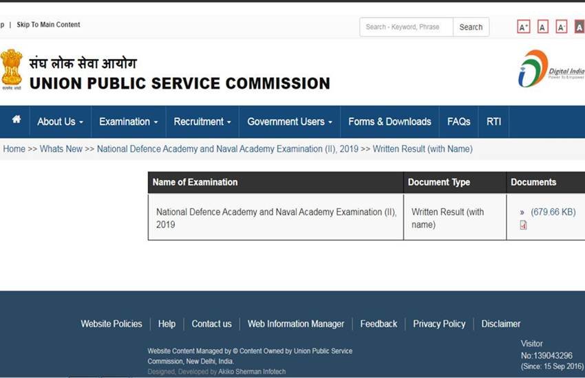 upsc nda result, how to check nda result, upsc.gov.in, upsc official website, nda II result 2019, na result 2019, UPSC Resulr 2019, upsc nda result, how to check nda result, upsc.gov.in, upsc official website, nda II result 2019, na result 2019, UPSC Resulr 2019,