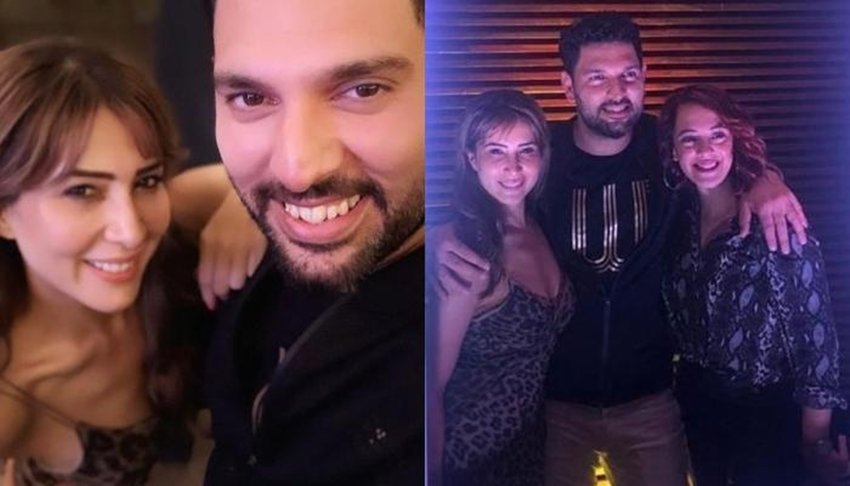 हाल ही में एक शादी फंक्शन में किम शर्मा युवराज और उनकी पत्नी हेजल के साथ मस्ती करती नजर आई थीं।