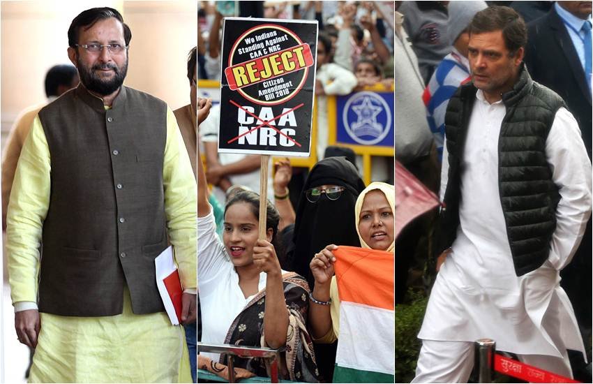 NRC, NPR, Congress, Rahul Gandhi, Union minister, Prakash Javdekar, BJP, CAA, CAb, CAA protests