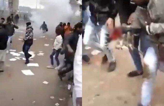CAA: पुलिस पर बम फेंक रहा था प्रदर्शनकारी लेकिन हाथ में ही फट गया, वीडियो देख पुलिस ने किया गिरफ्तार