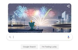 New Year's Eve 2020 Google Doodle