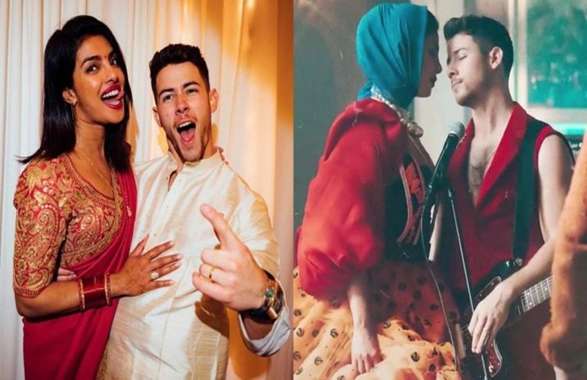मॉडलिंग से करियर की शुरुआत कर एक्टिंग की दुनिया में अपने झंडे गाड़ने वालीं बॉलीवुड एक्ट्रेस प्रियंका चोपड़ा ने पिछले साल 1 और 2 दिसंबर को अमेरिकन सिंगर निक जोनस से शादी रचाई थी। दोनों की शादी को एक साल पूरे हो गए। पहली सालगिरह पर प्रियंका चोपड़ा ने निक जोनस को शुक्रिया कहते हुए कुछ तस्वीरें शेयर की हैं। ये तस्वीरें वायरल हो रही हैं। फैंस प्रियंका और निक के जीवन में खुशियों की बहार रहे जैसे कमेंट्स करते हुए उन्हें शुभकामनाएं दे रहे हैं। फैंस के साथ-साथ प्रियंका के सेलेब्रिटीज फ्रेंड्स ने भी उन्हें शुभकामनाएं दीं।