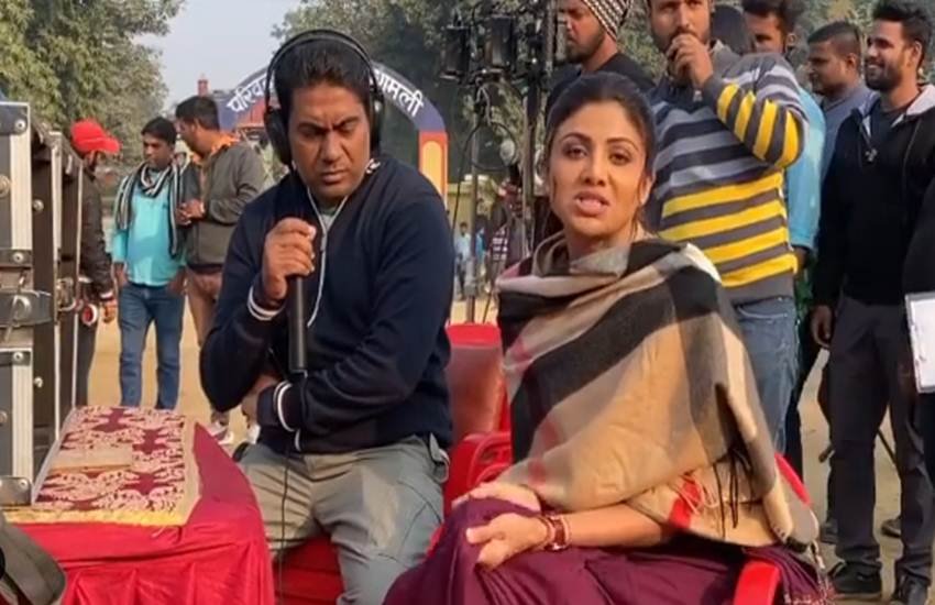 Shilpa Shetty, shilpa shetty video, shilpa shetty video viral, shilpa shetty instagram, shilpa shetty slammed nikamma director, shilpa shetty in lucknow, shilpa shetty shiver due to cold, viral video, video viral, Nikamma film, शिल्पा शेट्टी, शिल्पा शेट्टी का वीडियो हुआ वायरल, निकम्मा