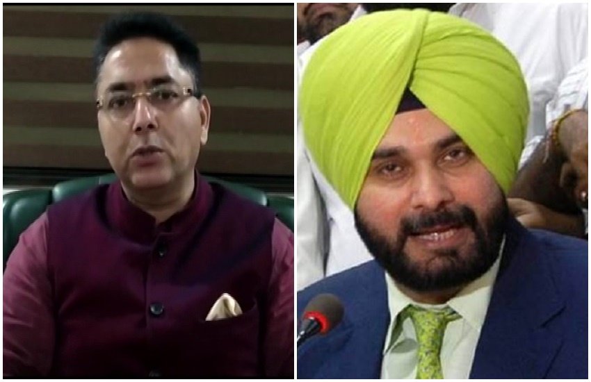 आप विधायक अमन अरोरा, कांग्रेस नेता नवजोत सि्ंह सिद्धु, फोटो सोर्स- एएनआई