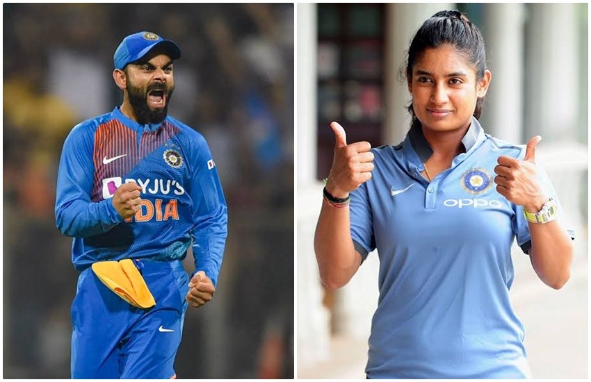 विराट कोहली और मिताली राज।