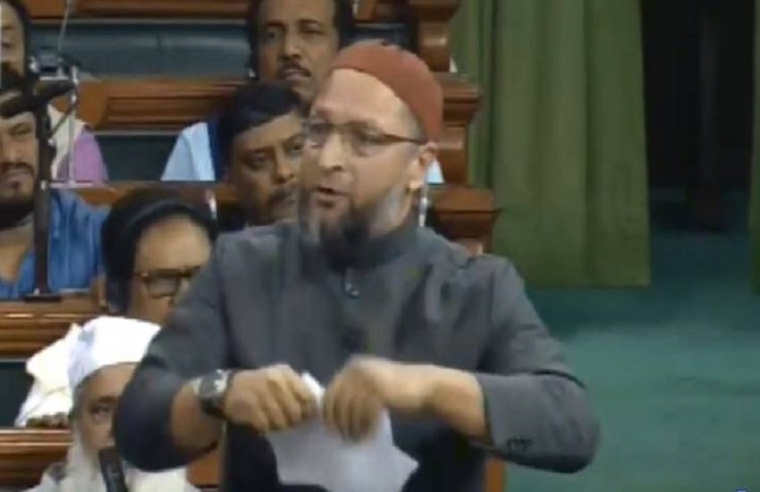 हैदराबाद से एआईएमआईएम के सांसद असदुद्दीन ओवैसी, फोटो सोर्स- (Screengrab)