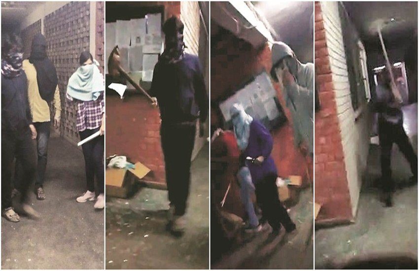 JNU में रविवार शाम करीब 100 नकाबपोश बदमाशों ने हमला बोल दिया।