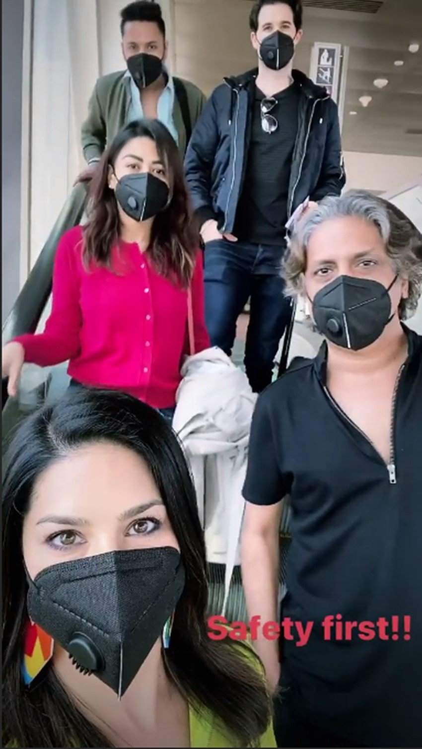 Corona virus, Sunny Leone, Sunny Leone on Coronavirus, Coronavirus, Sunny Leone Safe Steps From Prevent to Coronavirus, Corona virus, Sunny Leone Safty From Corona virus, Sunny Leone Saying no to Selfies from Fans, Sunny Leone Wore Mask, Sunny Leone With Husband Daniel Weber, entertainment news, bollywood news, television news