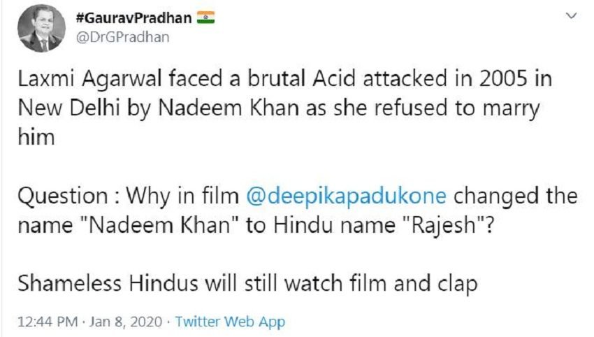 Deepika padukone, JNU Attack, Deepika Padukone at JNU, chhapaak, boycott chhapaak, boycott chhapaak, boycott chhapaak trending on twitter, jawaharlal nehru university, delhi, delhi news, jnu protest, chhapaak, lakshmi agrawal, nadeem khan, Twitter Users Slam Deepika Padukone, Deepika Padukon JNU, Deepika Supporters on jnu, , entertainment news, Bollywood News