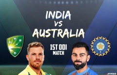 LIVE क्रिकेट स्कोर, India Vs Australia 1st ODI Live Cricket Score Online: Australia- 201/0, डेविड वॉर्नर ने जड़ा शतक, 200 के पार ऑस्ट्रेलिया