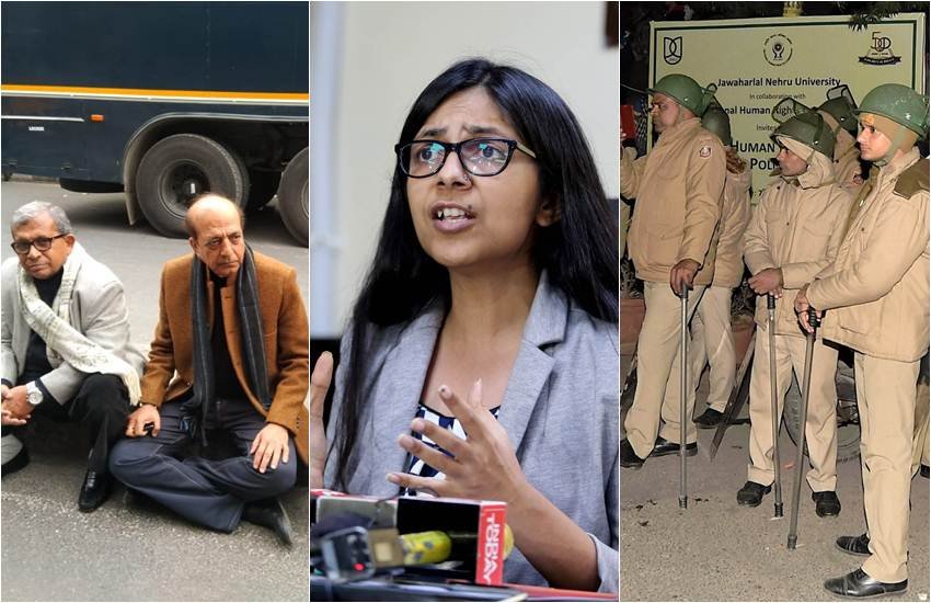 DCW, JNU, policemen, JNU Registrar, TMC, swati maliwal, bjp, tukde tukde gang, modi, amit shah DCW, JNU, policemen, JNU Registrar, TMC, swati maliwal, bjp, tukde tukde gang, modi, amit shah
