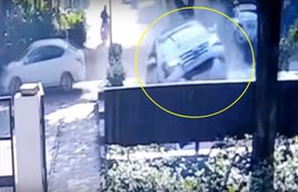 Flying Toyota Fortuner crash, Flying Toyota Fortuner crash Video, Toyota Fortuner Chandigarh Accident, Toyota Fortuner Accident CCTV Footage, Toyota Fortuner Accident video