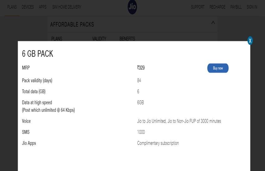 Reliance Jio Recharge Plans