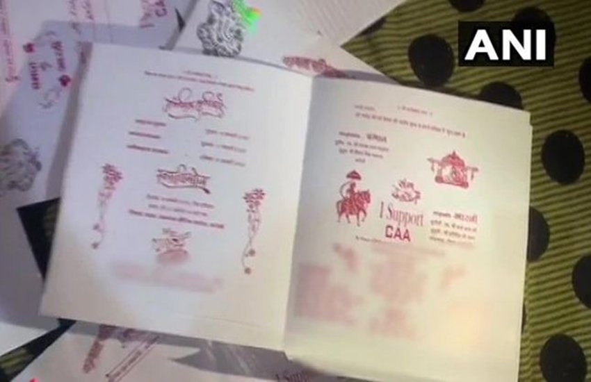 madhya pradesh, support of CAA, CAA, CAB, marriage, marriage card, NPR, NRC, CAA protests