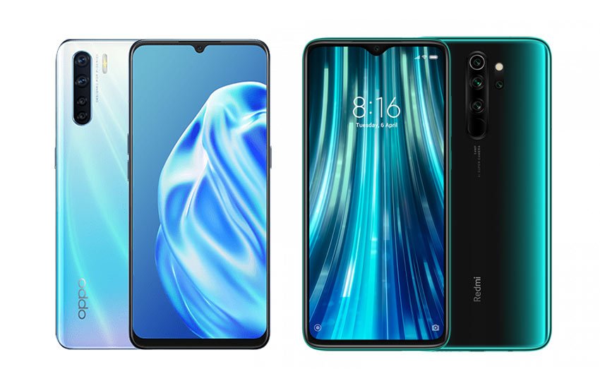 Oppo F15 vs Xiaomi Redmi Note 8 Pro