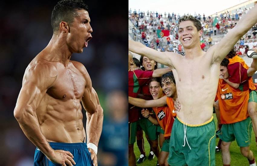 ROBERT LEWANDOWSKI, CRISTIANO RONALDO, Sergio Ramos, Footballers, amazing body transformations, Marcus Rashford, HULK