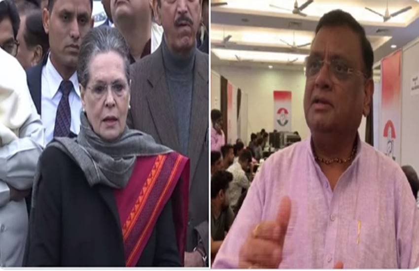 सोनिया गांधी और अविनाश पांडेय (Photo: ANI)