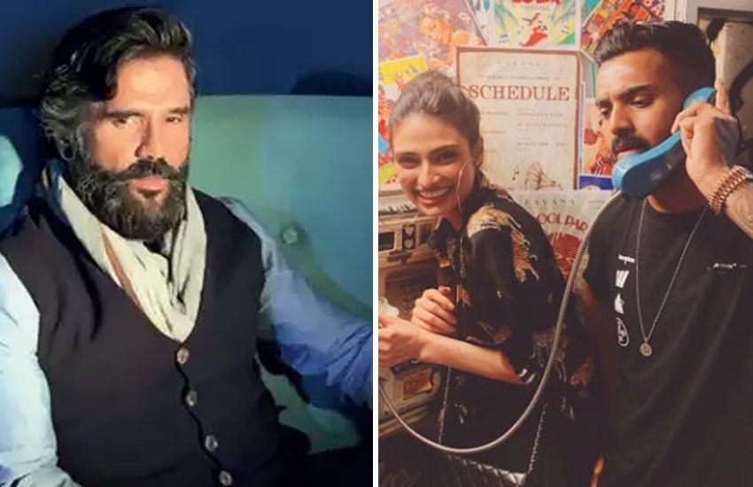 सुनील शेट्टी, अथिया शेट्टी और केएल राहुल। 