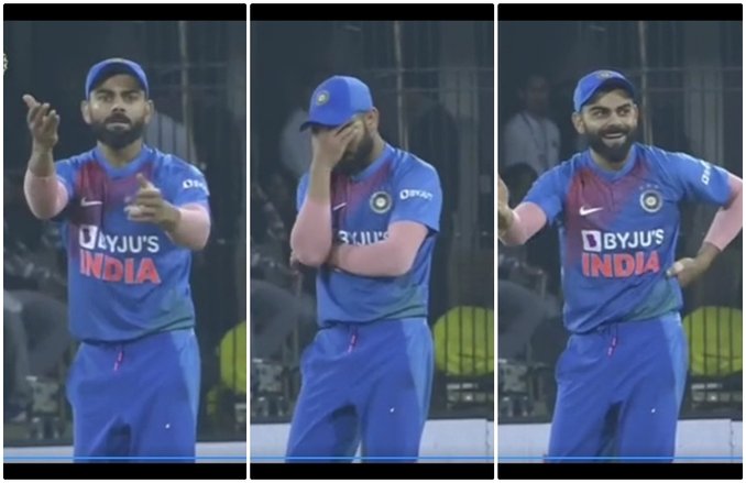 VIDEO: श्रेयस अय्यर ने गलत छोर पर फेंका थ्रो, कप्तान विराट कोहली पहले गुस्साए और फिर हंसने लगे