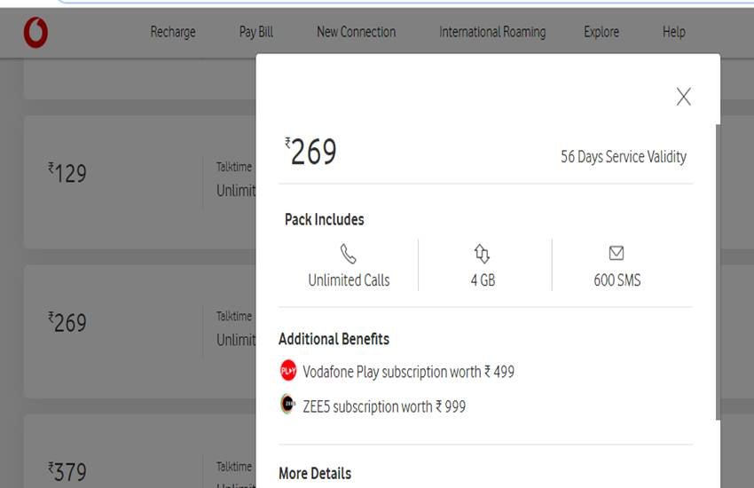Vodafone 269 plan