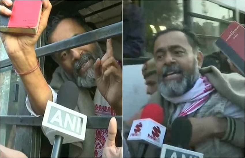 Swaraj Abhiyan के नेता योगेंद्र यादव। फोटो: ANI