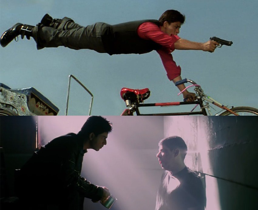 फिल्म के विलेन राघवन का खास गुर्गा एक मुसलमान था जिसे बाद में खलनायक से नायक बनता भी दिखाया गया है।