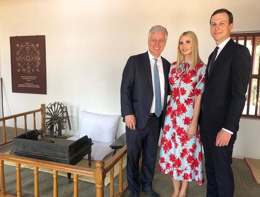 इवांका अहमदाबाद के साबरमती आश्रम भी गई थीं। आश्रम के अंदर की तस्वीरें भी उन्होंने शेयर की हैं।