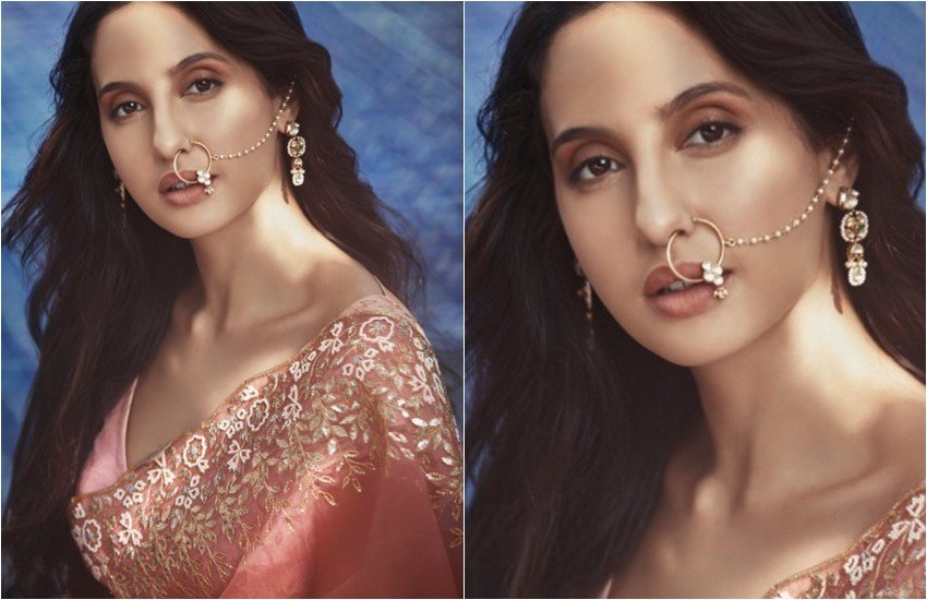 Nora Fatehi, Actress Nora Fatehi, Nora Fatehi Raising High Temperature, Nora Fatehi HD Pictures, Nora Fatehi in Beautiful Indian Saari, Nora Fatehi With a Nath, Fans Reacting on Nora Fatehi Pictures, Dilbar Dilber Actress nora fatehi, Nora Fatehi Look Goes Crazy, entertainment news, bollywood new, television news