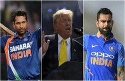 डोनाल्ड ट्रंप ने तेंदुलकर को ‘Soochin Tendolkar’ और कोहली को ‘Virot Kolee’ पुकारा, आईसीसी ने उड़ाया मजाक