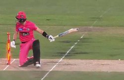 VIDEO: BBL में स्टीव स्मिथ के साथ हुआ अजीब वाकया; हवा से गिर गई बेल्स और जश्न मनाने लगे विपक्षी खिलाड़ी