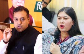 Delhi Elections 2020, Delhi Elections, BJP, Sambit Patra, Congress, Ragini Nayak, Fight, Debate, Video, Hindu, Muslim, Religion Politics, Son, Shiva ji Maharaja, News 18 India, Amish Devgan, National News