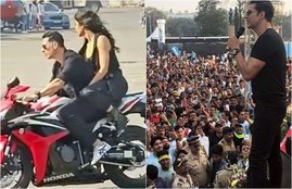 Sooryavanshi, Akshay Kumar, Katrina Kaif, Akshay Kumar Riding a Sports Bike, Akshay Kumar and Katrina Kaif on Sports Bike, Akshay Kumar Suryavanshi Video Leak, Akshay Kumar From Rohit SHETTY Suryawanshi, Akshay Kumar Katrina in SuryaVANSHI Shooting Set, ENTERTAINMENT NEWS, BOLLYWOOD NEWS, TELEVISION NEWS