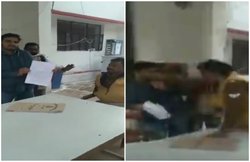 VIDEO VIRAL: यूपी में पुलिस की गुंडागर्दी! थाने में शिकायत दर्ज कराने आए युवक को सिपाही ने पीटा