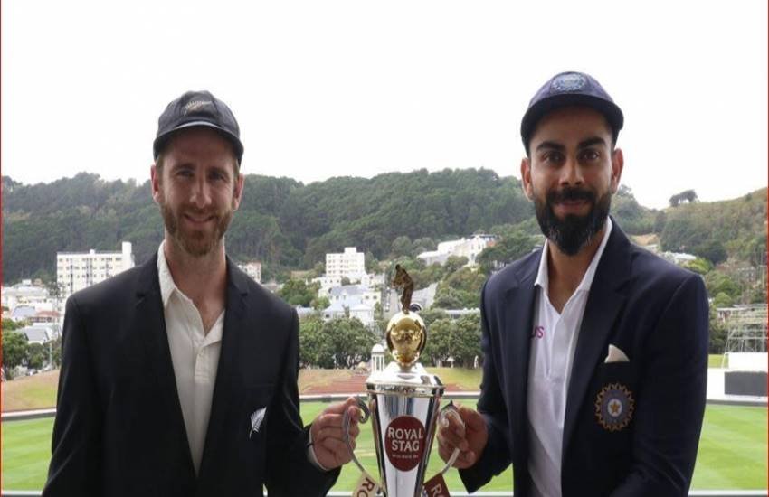 न्यूजीलैंड क्रिकेट टीम के कप्तान विलियमसन के साथ विराट कोहली