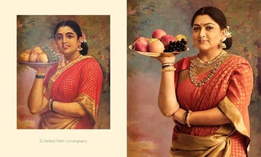 samantha akkineni, shruti haasan, aishwarya rajessh, ramya krishnan, ravi varma painting, naam, g venketram photographer, g ventetram calendar, calender 2020, suhasini maniratnam