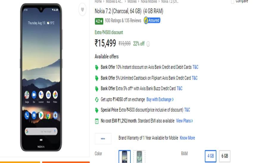 Nokia 7.2 price in India