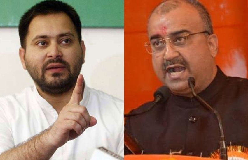 राष्ट्रीय जनता दल के नेता तेजस्वी यादव और स्वास्थ्य मंत्री मंगल पांडे। राष्ट्रीय जनता दल के नेता तेजस्वी यादव और स्वास्थ्य मंत्री मंगल पांडे।