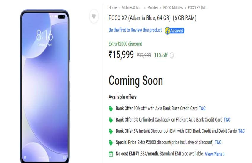 Poco X2 Price in India