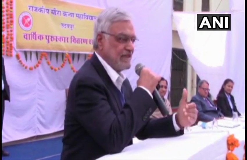 उदयपुर में एक कार्यक्रम में बोलते राजस्थान के स्पीकर सीपी जोशी (फोटो- एएनआई)